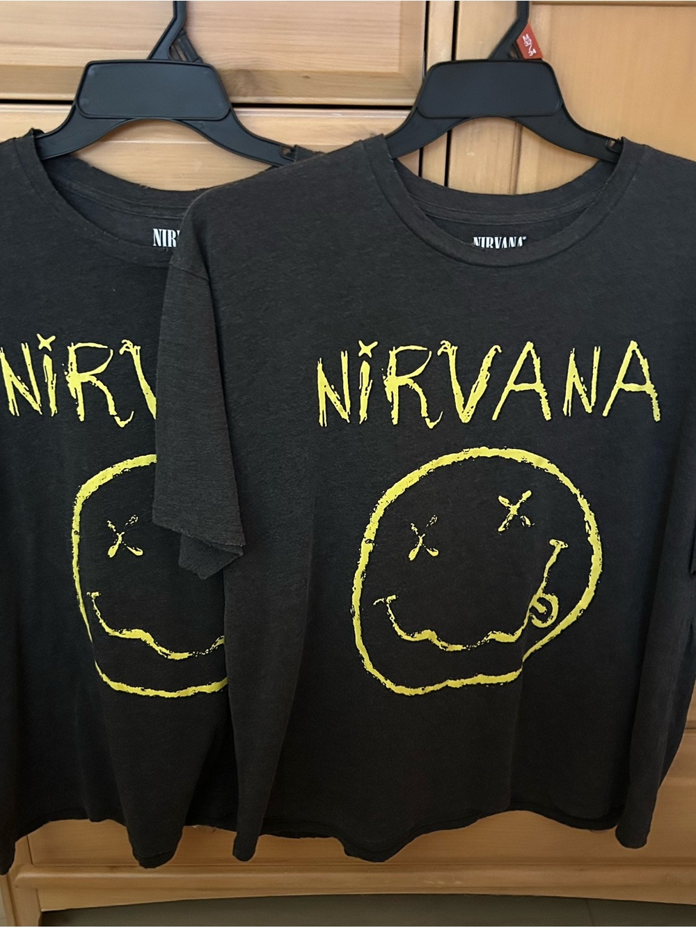NWT Set of 2 Nirvana Smiley Tour Live ‘93 T-Shirts - Size Medium Both